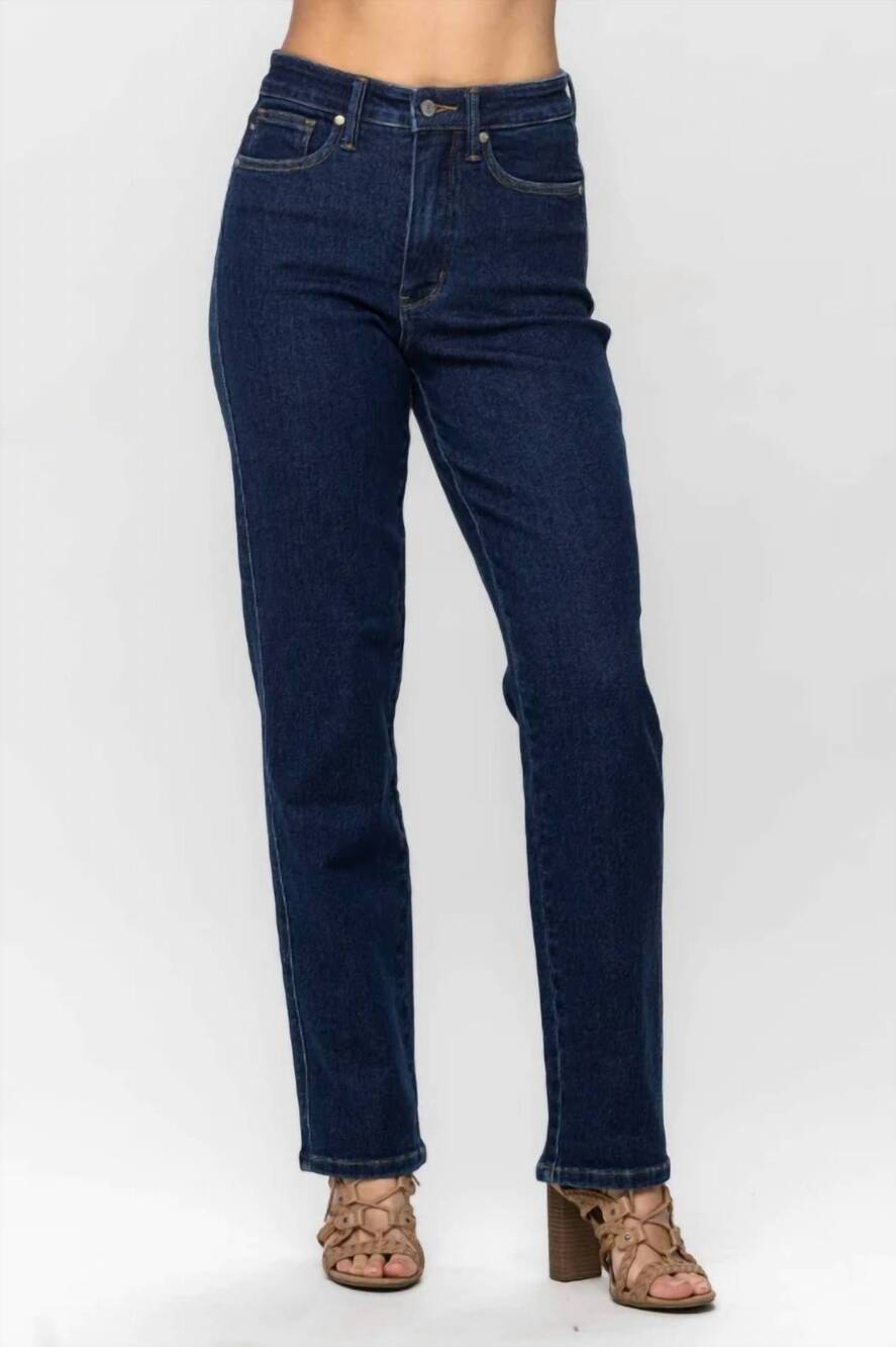 NEW JUDY BLUE women's carrie high waist tummy control classic straight jeans in